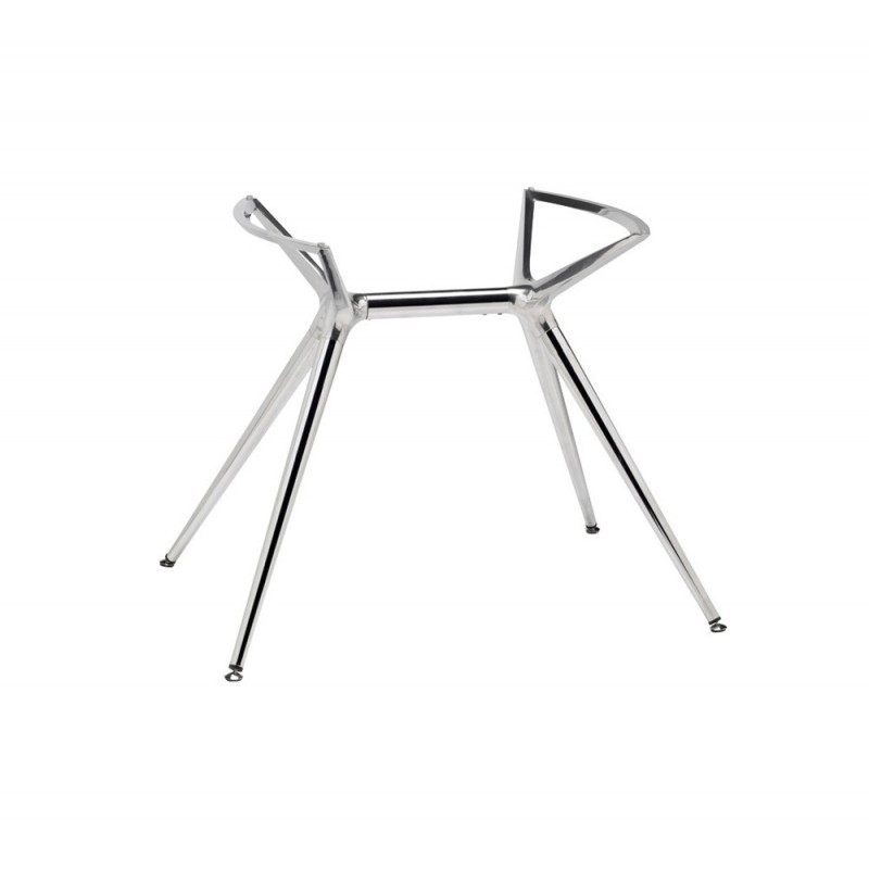 Metropolis art.7011 μεταλλική βάση τραπεζιού FN - Natural beech 27,5-12,5x74x73-58x(62)cm