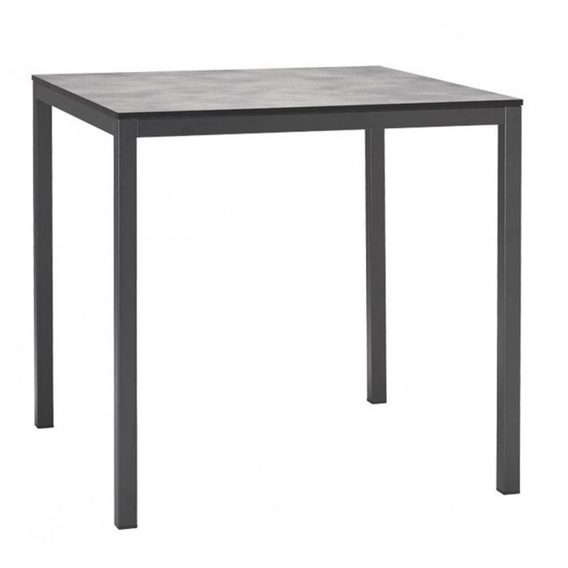 Mirto art.2421-3 τραπέζι 70x70x75 cm Σκελετός με επίστρωση χάλυβα χρωμα λευκό   - Compact laminate top 