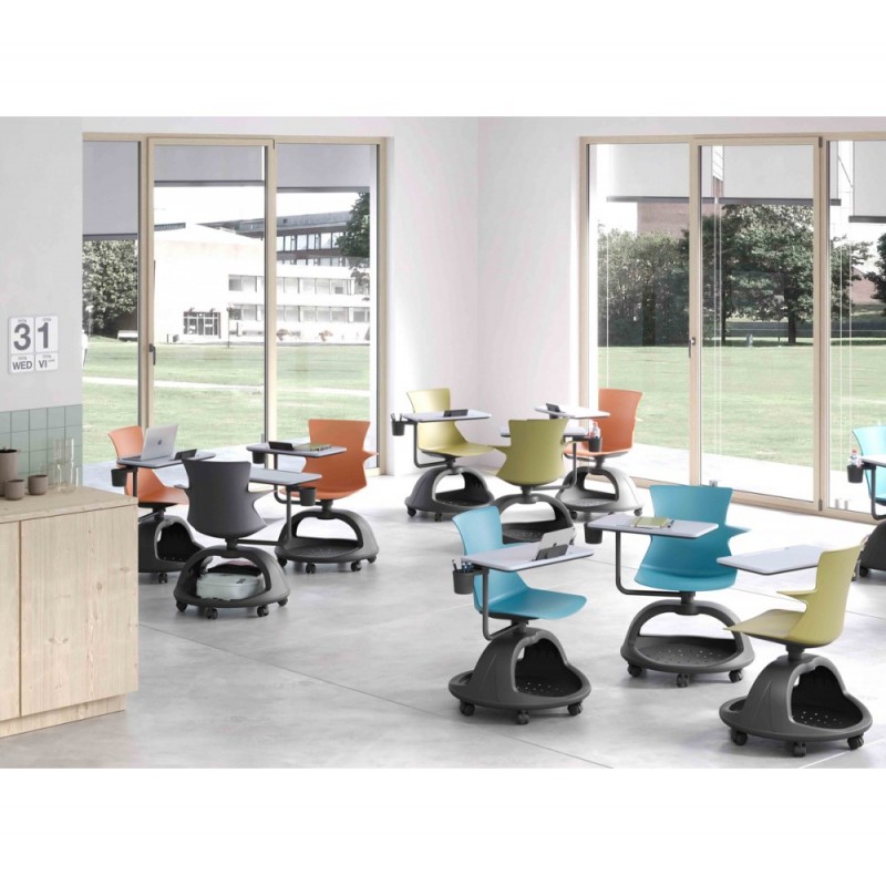 Tema cod.120Por10 καρέκλα γραφείου με υποπόδιο 34-Light blue 65x65x85(46)cm