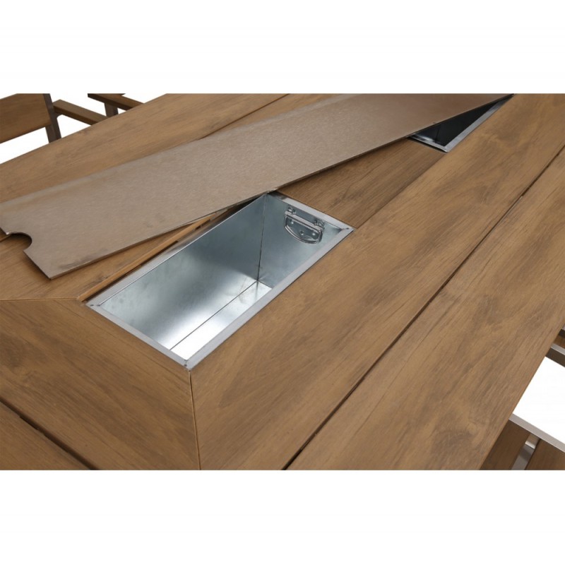 Greenwich set 7τμχ τραπεζαρία αλουμινίου Τραπέζι:200x91x75cm