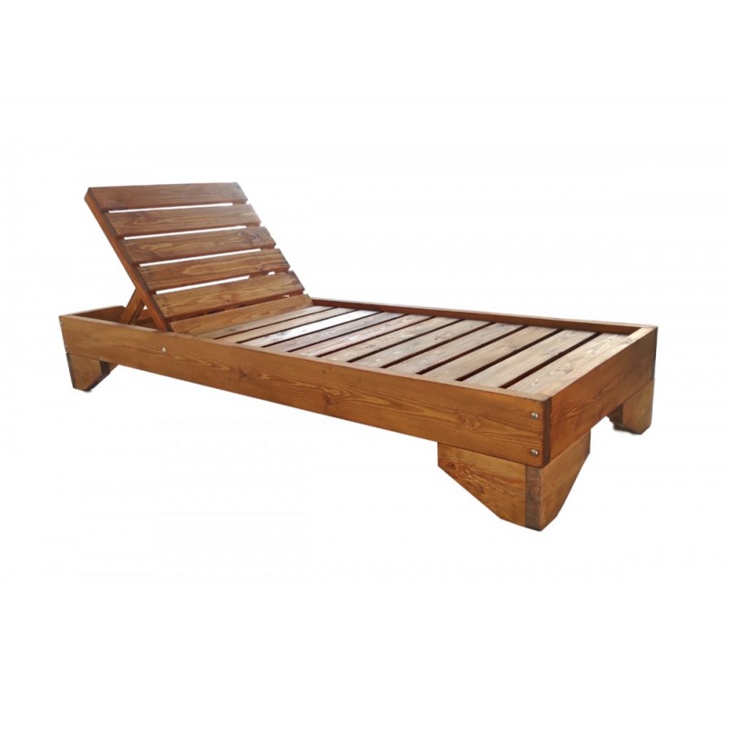 AVG255 ξαπλώστρα ξύλινη Λευκό 212x79x28.5cm