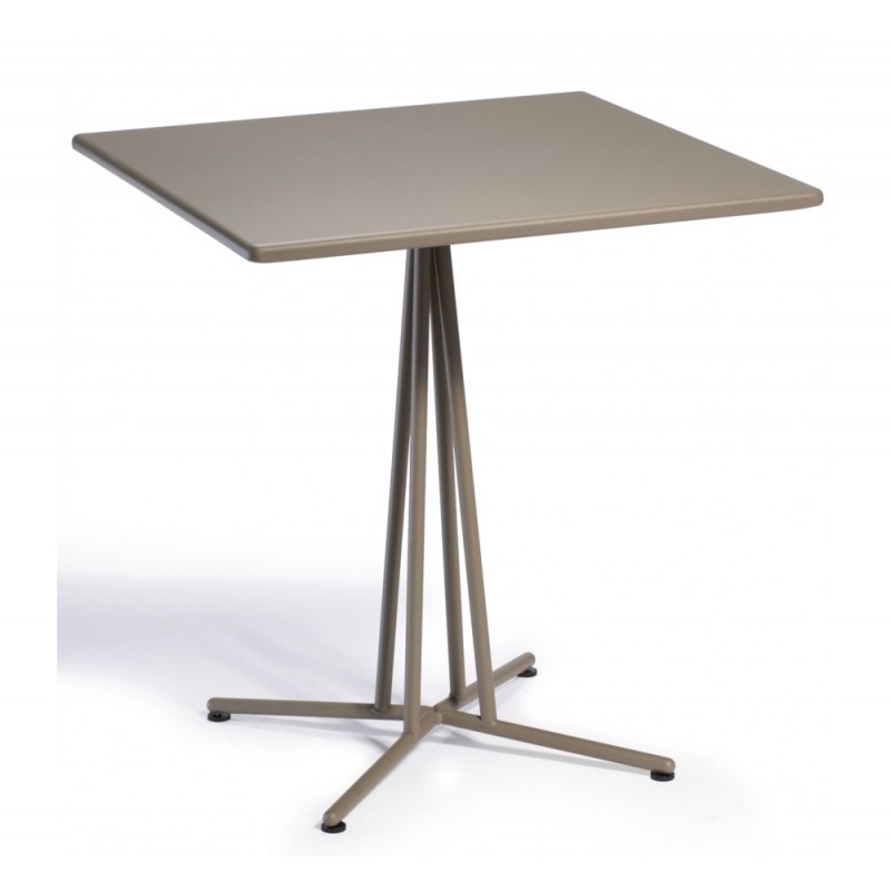 Bristol τραπέζι μεταλλικό 70x70x75 υψος cm - λευκό χρώμα 