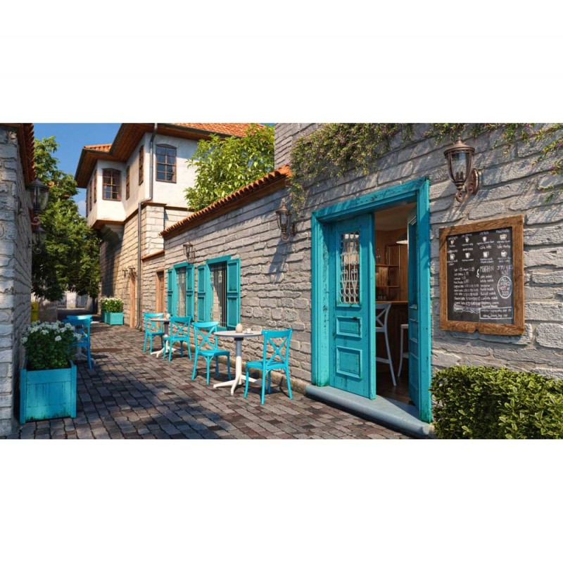 Capri καρέκλα Cement Grey 49x54x90(45)cm