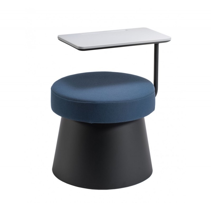 Salt 56 πουφ με περιστρεφόμενο δισκίο MG - Maglia Vinyl Fabric 56(56)x49x72cm