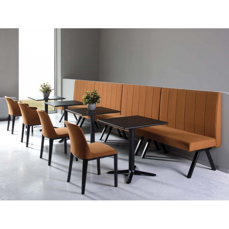 Social-ize 2027 κάθισμα 55 120x110x107cm -   Καναπές με δερματίνη λαδί  ιδανικό για καφετέριες , γραφεία