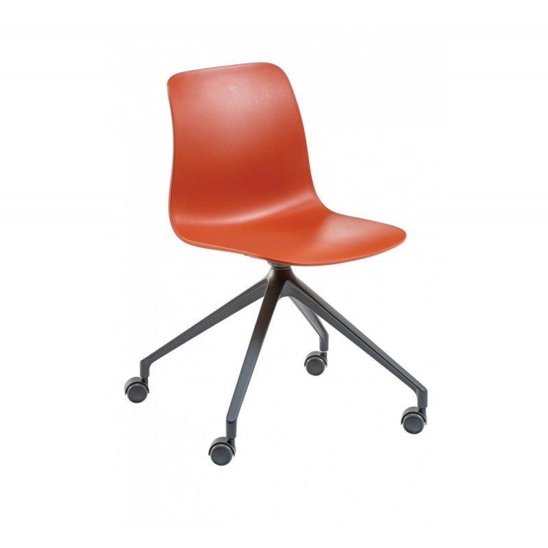 Unik UR καρέκλα γραφείου Αλουμίνιο .βαση  Technopolymer  κάθισμα πορτκαλ΄ί 72x72x81(45)cm - ελαχιστη παραγγελια 2 τμχ 