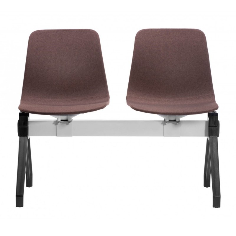 Unik PG uph συστήματα αναμονής 2-θέσεων 5- θέσεων: 250x55x80cm /37kg - καφε χρωμα υφασμα 