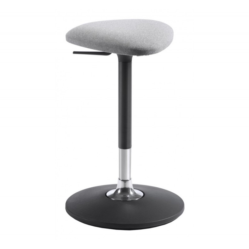 Ritmo σκαμπό bar E - ecopelle aurea  Φ40x58-84cm  γκρι ύφασμα  ​​​​​​​Περιστρεφόμενο και ρυθμιζόμενο