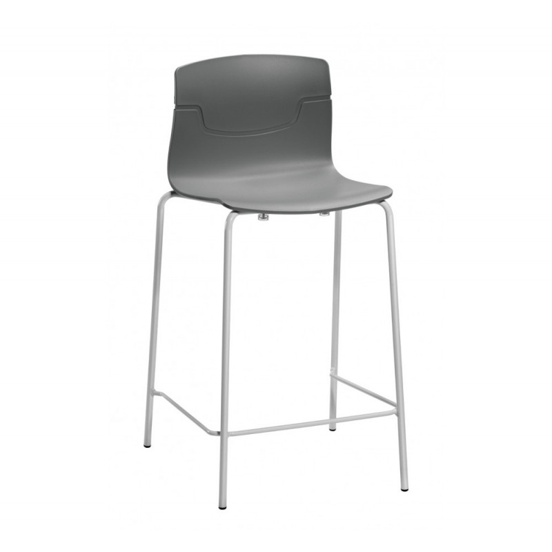 Slot Fill 68 σκαμπό bar 55-Mineral grey 97x45x45(68)cm Μέταλλο - Τechnopolymer γκρί 