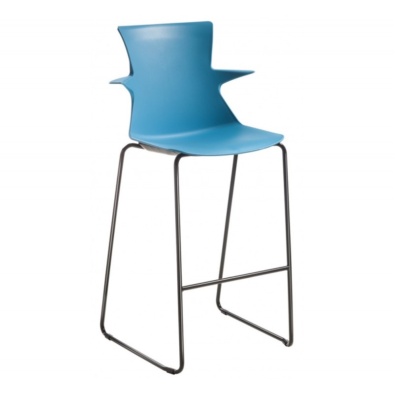 Tema ST 67/77 σκαμπό bar 35-Lime 61x48x117(77)cm Technopolymer γαλάζιο 