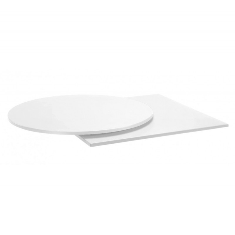 Steel Slim επιφάνεια τρεαπεζιού 12mm 60x60cm Ø80cm-5.5kg