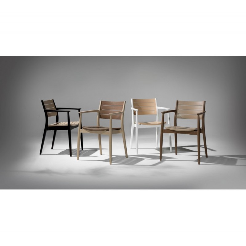 Regnum πολυθρόνα polypropylene Ανθρακί 58x54x82(45)cm