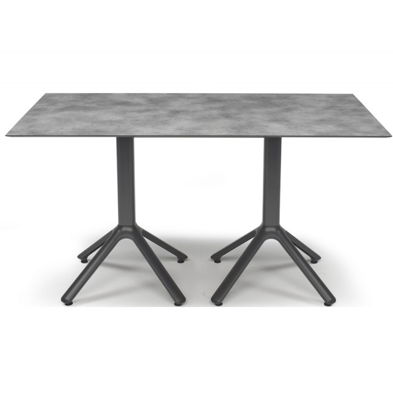 Nemo art.5072 πτυσσόμενη βάση τραπεζιού αλουμινίου AV 15 - Matt dove grey coated aluminium, embossed finish 111x51x73cm