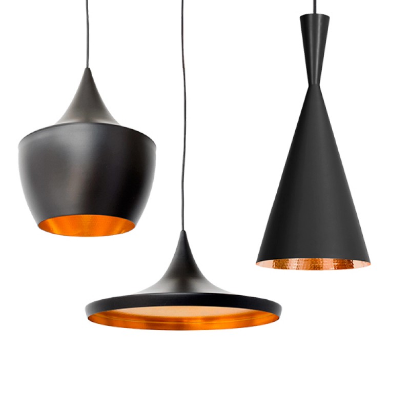 GLOBOSTAR® SHANGHAI 01025 Μοντέρνο Κρεμαστό Φωτιστικό Οροφής με Ντουί 3 x E27 AC 220-240V IP20 - Μαύρο & Χρυσό - Μ79.5 x Π79.5 x Υ38cm - Σετ 3 Τεμαχίων