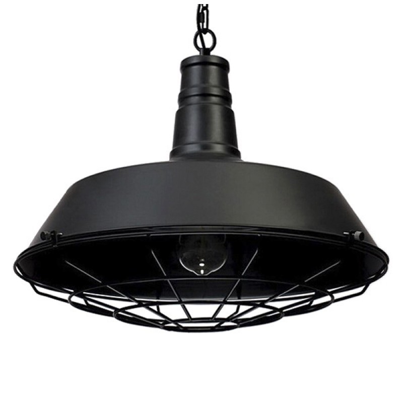 GLOBOSTAR® RAY 01048 Vintage Κρεμαστό Φωτιστικό Οροφής με Ντουί 1 x E27 AC 220-240V IP20 - Μαύρο - Μ46 x Π46 x Υ25cm