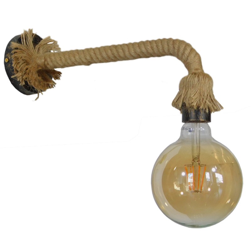 GLOBOSTAR® CENADEL 01135 Vintage Φωτιστικό Τοίχου - Απλίκα με Ντουί 1 x E27 AC 220-240V IP20 - Χάλκινο & Μπεζ - Μ29 x Π10 x Υ15cm