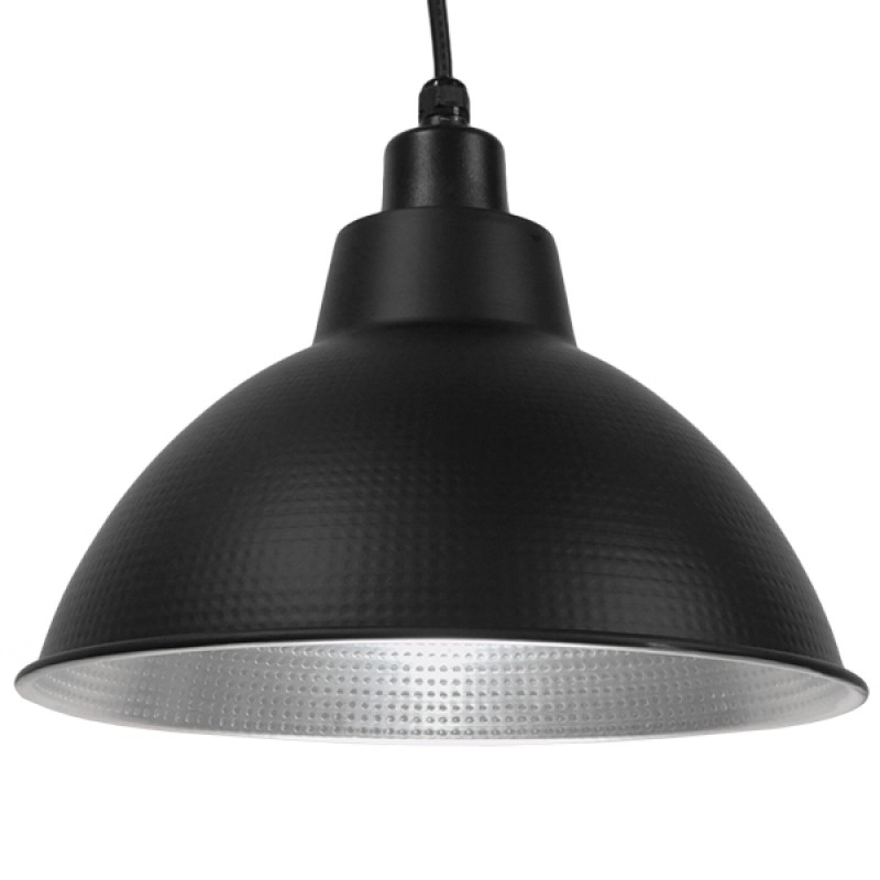 GLOBOSTAR® LOUVE 01176 Vintage Κρεμαστό Φωτιστικό Οροφής με Ντουί 1 x E27 AC 220-240V IP20 - Μαύρο - Μ40 x Π40 x Υ30cm