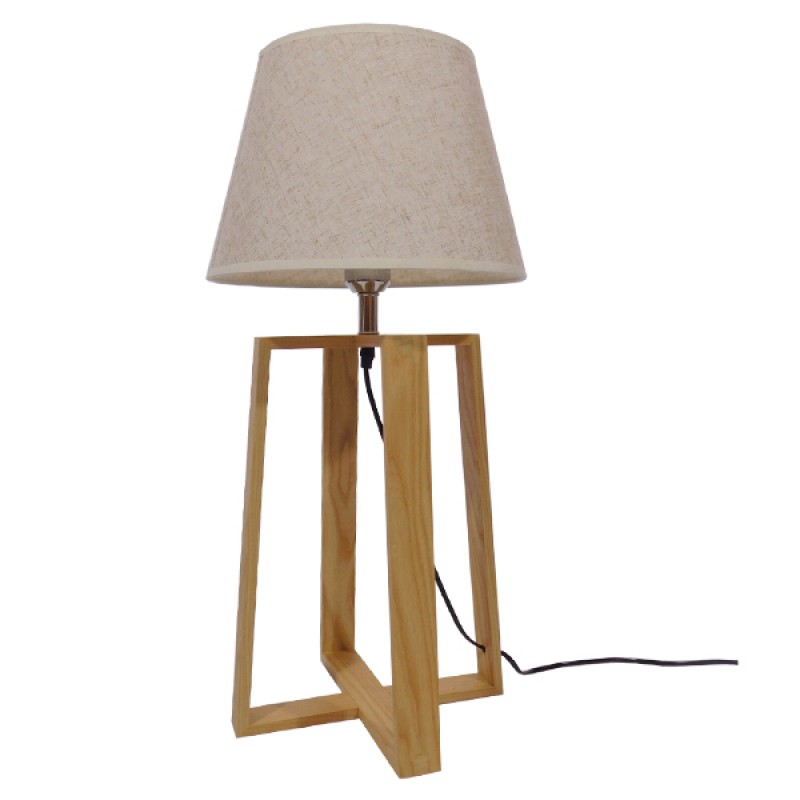 GLOBOSTAR® SQUID 01265 Μοντέρνο Επιτραπέζιο Φωτιστικό Πορτατίφ με Ντουί 1 x E27 AC 220-240V IP20 - Μπεζ - Μ30 x Π30 x Υ63cm