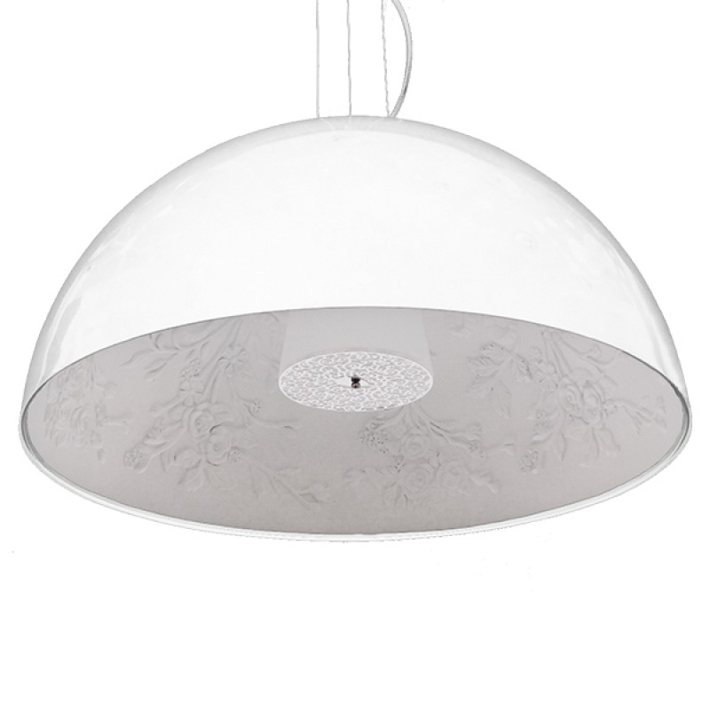 GLOBOSTAR® SERENIA 01273 Μοντέρνο Κρεμαστό Φωτιστικό Οροφής με Ντουί 1 x E27 AC 220-240V IP20 - Λευκό - Μ90 x Π90 x Y40cm