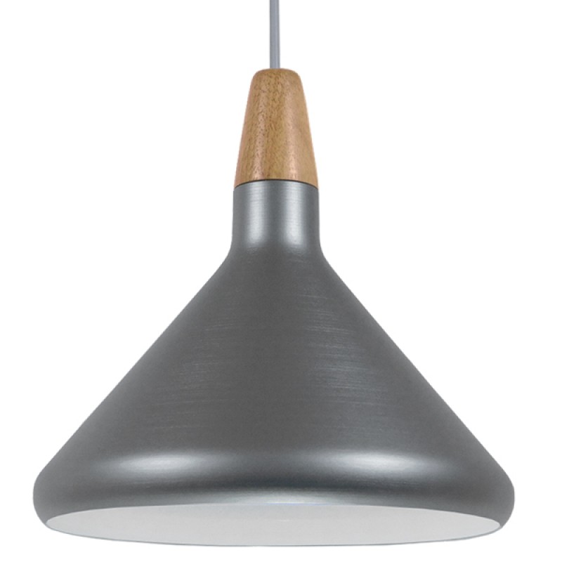 GLOBOSTAR® FELICITA 01277 Μοντέρνο Κρεμαστό Φωτιστικό Οροφής με Ντουί 1 x E27 AC 220-240V IP20 - Ασημί & Μπεζ - Μ30 x Π30 x Υ25cm