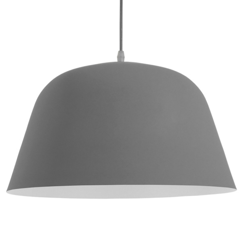 GLOBOSTAR® UPVALE 01282 Μοντέρνο Κρεμαστό Φωτιστικό Οροφής με Ντουί 1 x E27 AC 220-240V IP20 - Γκρι & Λευκό - Μ40 x Π40 x Υ24cm