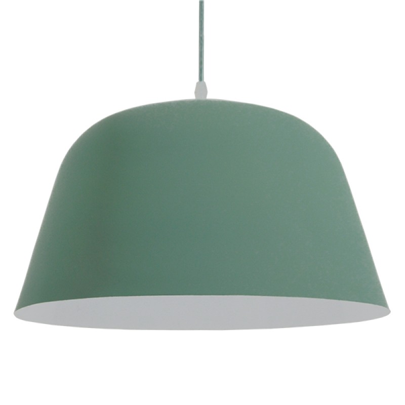 GLOBOSTAR® UPVALE 01285 Μοντέρνο Κρεμαστό Φωτιστικό Οροφής με Ντουί 1 x E27 AC 220-240V IP20 - Πράσινο & Λευκό - Μ40 x Π40 x Υ24cm