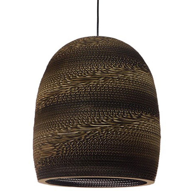 GLOBOSTAR® SANTORINI 01296 Boho Κρεμαστό Φωτιστικό Οροφής με Ντουί 1 x E27 AC 220-240V IP20 - Καφέ - Μ35 x Π35 x Υ40cm