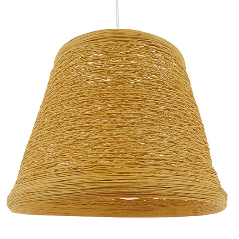 GLOBOSTAR® PLAYROOM 01332 Vintage Κρεμαστό Φωτιστικό Οροφής με Ντουί 1 x E27 AC 220-240V IP20 - Μπεζ - Μ32 x Π32 x Υ27cm