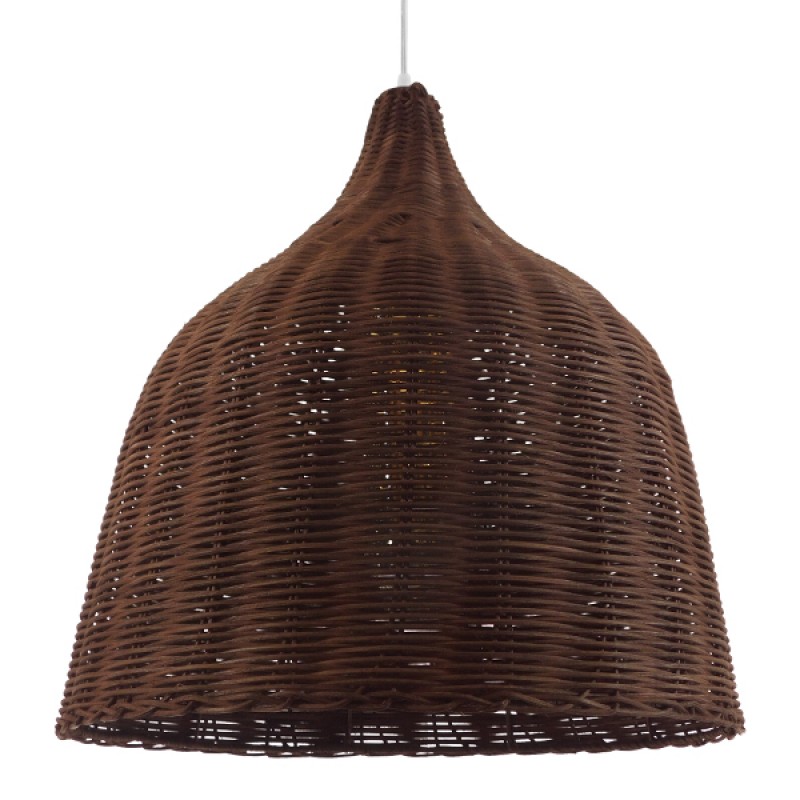 GLOBOSTAR® BAHAMAS 01368 Boho Κρεμαστό Φωτιστικό Οροφής με Ντουί 1 x E27 AC 220-240V IP20 - Καφέ - Μ45 x Π45 x Υ45cm