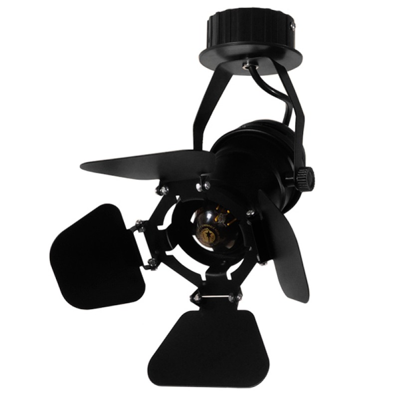 GLOBOSTAR® BROADWAY 01371 Vintage Φωτιστικό Οροφής με Ντουί 1 x E27 AC 220-240V IP20 - Μαύρο - Μ20 x Π20 x Υ27.5cm