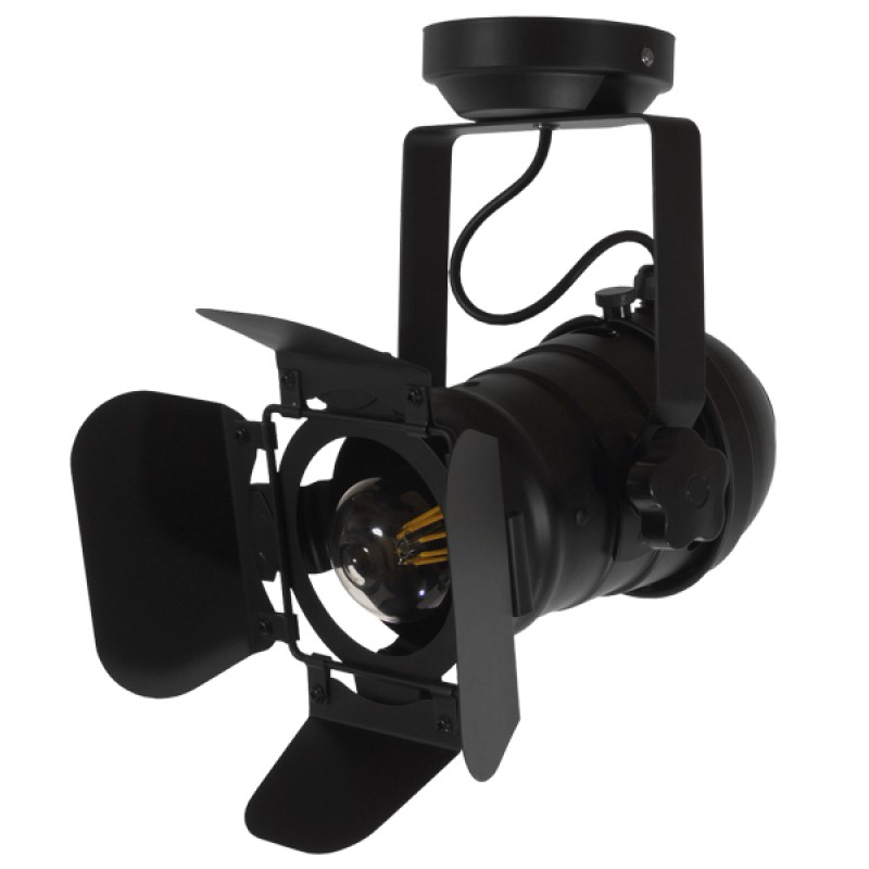 GLOBOSTAR® DETROIT 01372 Vintage Φωτιστικό Οροφής με Ντουί 1 x E27 AC 220-240V IP20 - Μαύρο - Μ26 x Π26 x Υ37cm