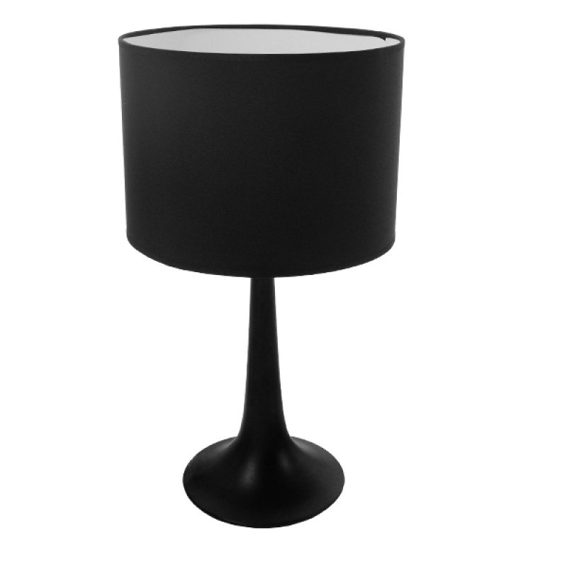 GLOBOSTAR® AMBROSIA 01394 Μοντέρνο Επιτραπέζιο Φωτιστικό Πορτατίφ με Ντουί 1 x E27 AC 220-240V IP20 - Μαύρο - Μ25 x Π25 x Υ46cm