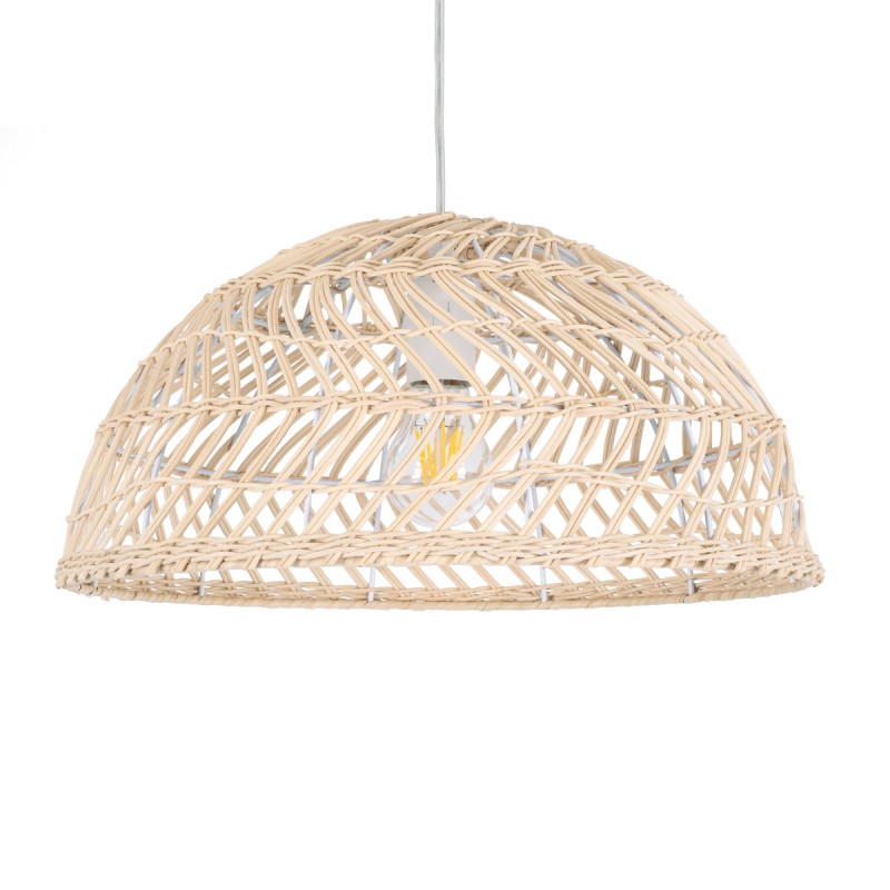 GLOBOSTAR® COMORES 01727 Boho Κρεμαστό Φωτιστικό Οροφής με Ντουί 1 x E27 AC 220-240V IP20 - Μπεζ - Μ40 x Π40 x Y20cm