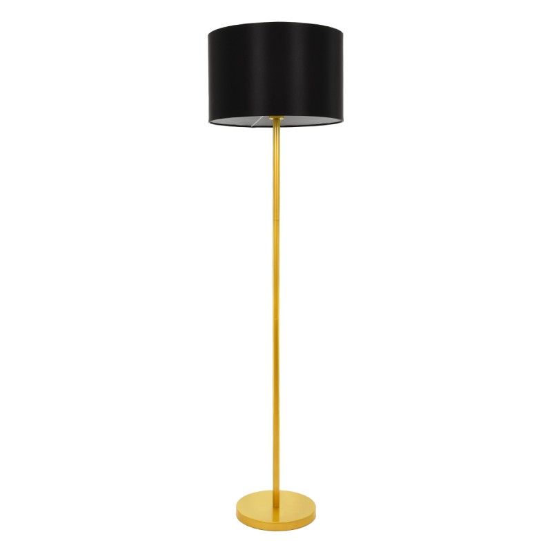 GLOBOSTAR® ASHLEY 00825 Μοντέρνο Επιδαπέδιο Φωτιστικό με Ντουί 1 x E27 AC 220-240V IP20 - Μαύρο & Χρυσό - Μ40 x Π40 x Υ148cm
