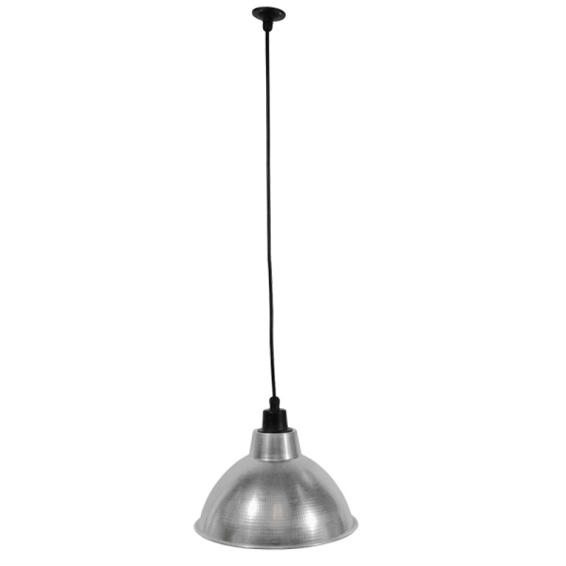 GLOBOSTAR® LOUVE 01178 Vintage Κρεμαστό Φωτιστικό Οροφής με Ντουί 1 x E27 AC 220-240V IP20 - Ασημί - Μ40 x Π40 x Υ30cm