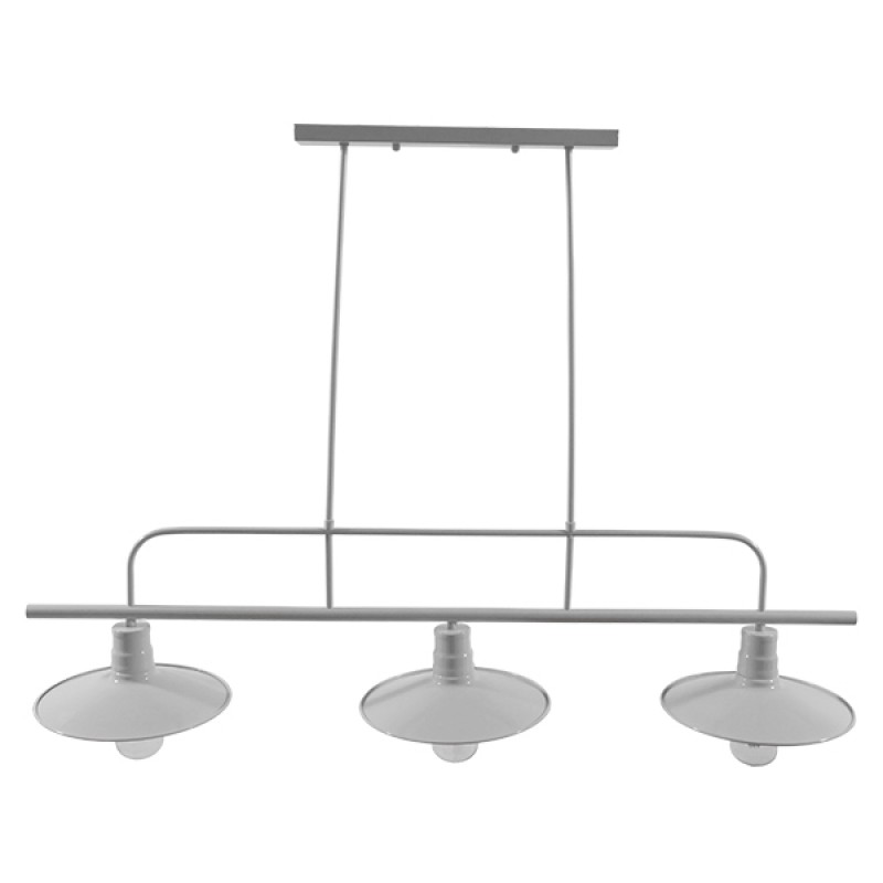 GLOBOSTAR® REGAL 01010 Vintage Φωτιστικό Οροφής με Ντουί 3 x E27 AC 220-240V IP20 - Λευκό - Μ110 x Π26 x Υ75cm