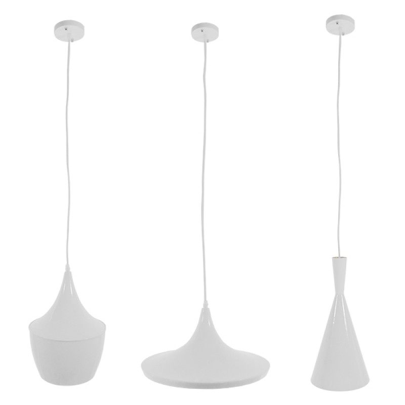 GLOBOSTAR® SHANGHAI 01026 Μοντέρνο Κρεμαστό Φωτιστικό Οροφής με Ντουί 3 x E27 AC 220-240V IP20 - Λευκό & Χρυσό - Μ79.5 x Π79.5 x Υ38cm - Σετ 3 Τεμαχίων