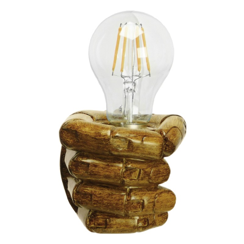 GLOBOSTAR® FIST 01138 Μοντέρνο Φωτιστικό Τοίχου - Απλίκα με Ντουί 1 x E27 AC 220-240V IP20 - Καφέ - Μ15 x Π12 x Υ12cm