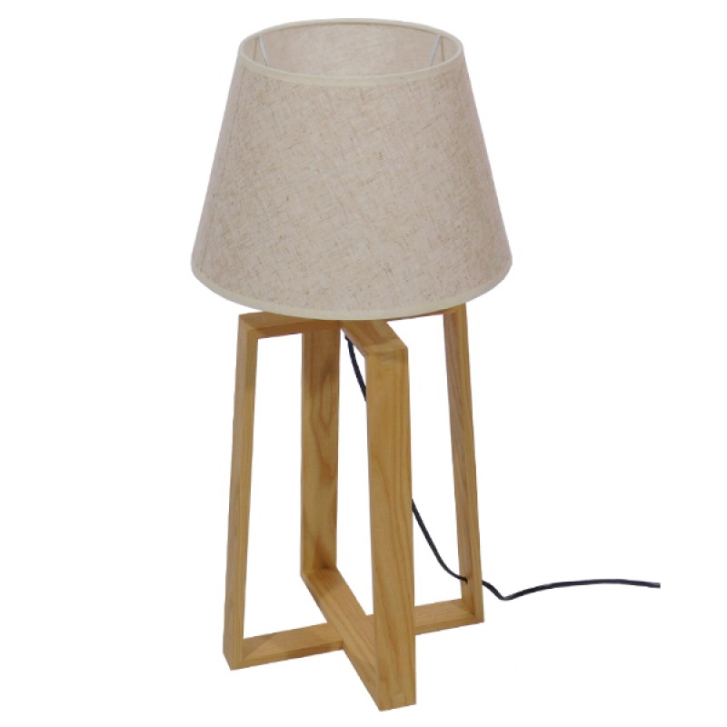 GLOBOSTAR® SQUID 01265 Μοντέρνο Επιτραπέζιο Φωτιστικό Πορτατίφ με Ντουί 1 x E27 AC 220-240V IP20 - Μπεζ - Μ30 x Π30 x Υ63cm