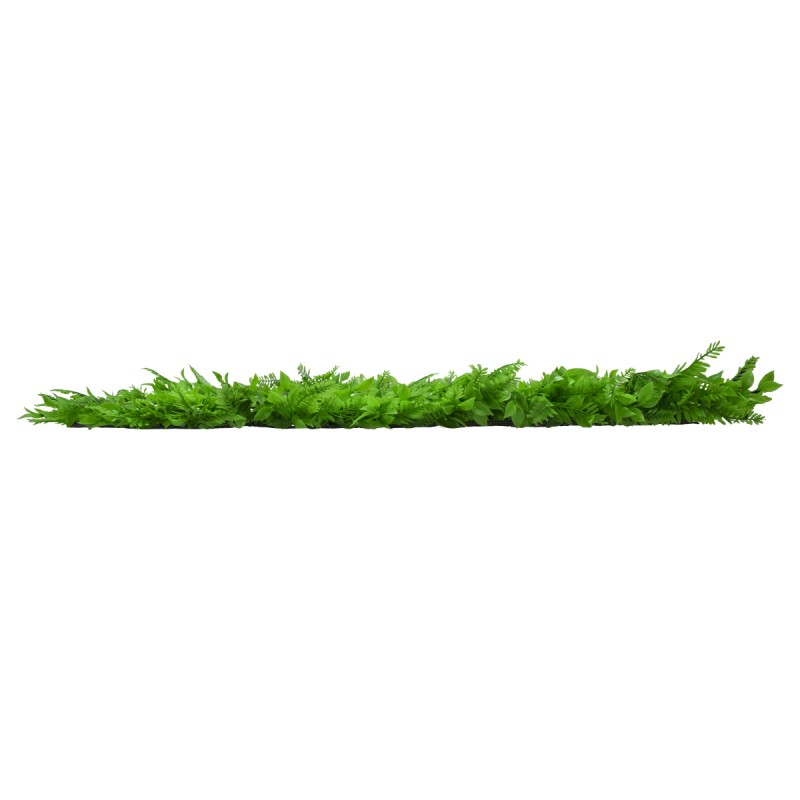 GLOBOSTAR® FERN 78422 Τεχνητό Πάνελ Φυλλωσιάς / Κάθετος Κήπος Βασιλική Φτέρη & Ίληξ - Πράσινο - Μ60 x Π9 x Υ40cm