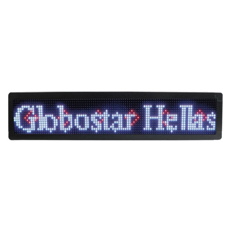 GLOBOSTAR® DISPLAY 90305 Κυλιόμενη Ψηφιακή Επιγραφή P10 Διπλής Όψης LED AC 220-240V Αδιάβροχο IP65 RGB - WiFi Control μέσω FK APP - Αισθητήρας Θερμοκρασίας & Υγρασίας - Μ104 x Π12 x Υ20cm - 2 Χρόνια Εγγύηση