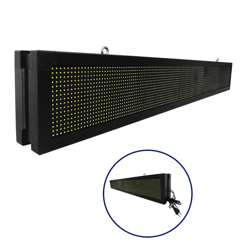 GLOBOSTAR® DISPLAY 90310 Κυλιόμενη Ψηφιακή Επιγραφή P10 Διπλής Όψης LED AC 220-240V Αδιάβροχο IP65 Ψυχρό Λευκό 6000K - WiFi Control μέσω FK APP - Αισθητήρας Θερμοκρασίας & Υγρασίας - Μ168 x Π12 x Υ24cm - 2 Χρόνια Εγγύηση