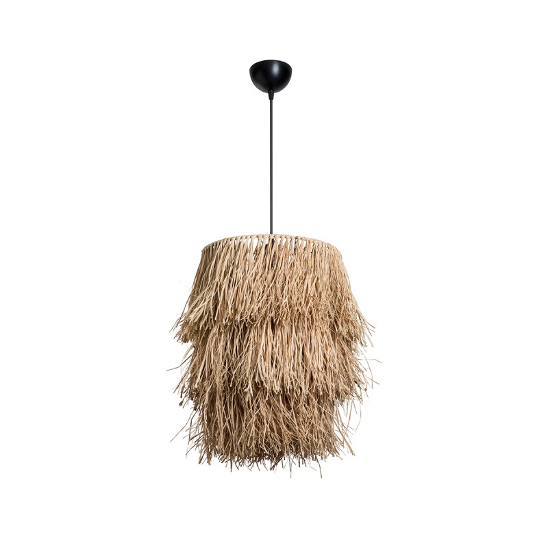 GLOBOSTAR® WEG 203-0036 Boho Κρεμαστό Φωτιστικό Οροφής με Ντουί 1 x E27 AC 220-240V IP20 - Μπεζ - M45 x Π45 x Υ53cm