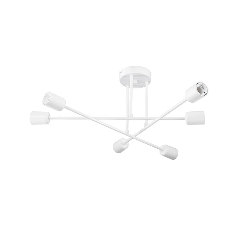 GLOBOSTAR® SPIDI 203-0113 Μοντέρνο Φωτιστικό Οροφής με Ντουί 6 x E27 AC 220-240V IP20 - Λευκό - Μ61 x Π61 x Υ25cm