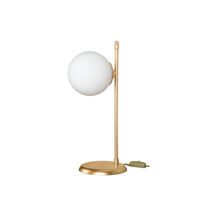 GLOBOSTAR® GLOBUS 203-0182 Μοντέρνο Επιτραπέζιο Φωτιστικό Πορτατίφ με Ντουί 1 x E27 AC 220-240V IP20 - Χρυσό & Λευκό - Μ21 x Π17 x Υ45cm