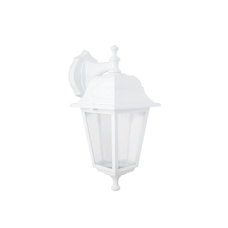 GLOBOSTAR® SOLME 203-0221 Vintage Φωτιστικό Τοίχου - Απλίκα με Ντουί 1 x E27 AC 220-240V IP44 - Λευκό - Μ15 x Π20 x Υ35cm