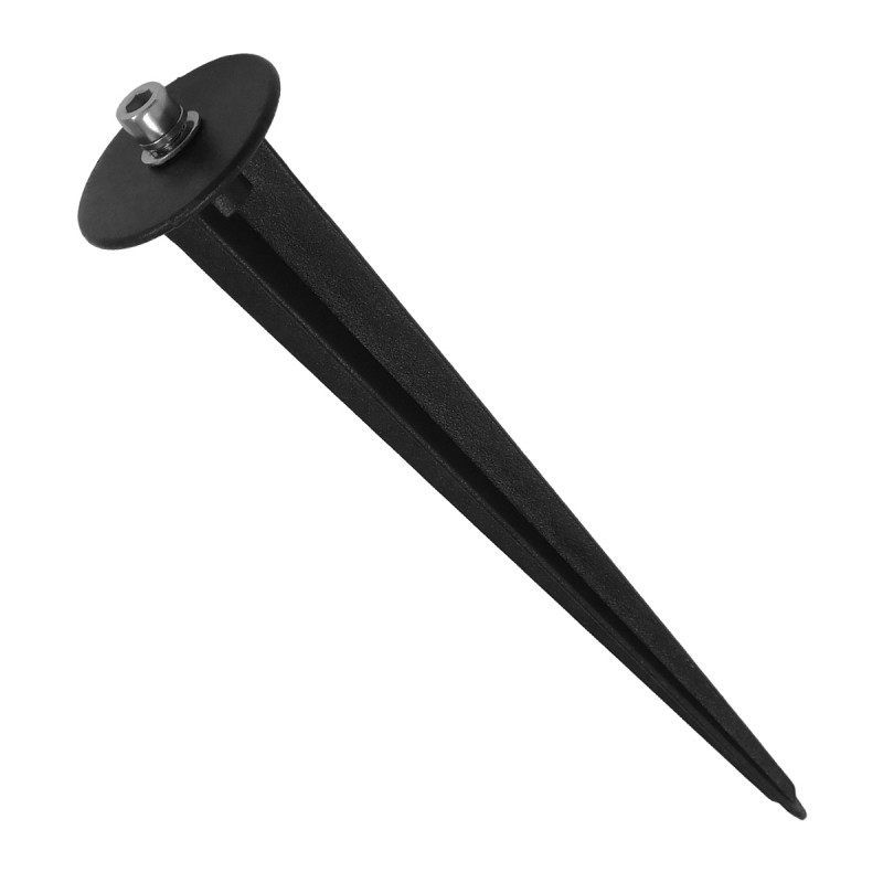 GLOBOSTAR® GARDENBASE 75593 Καρφωτή Βάση για Φωτιστικά & Προβολάκια Κήπου - Μαύρο - Μ2.4 x Π2.4 x Υ16cm