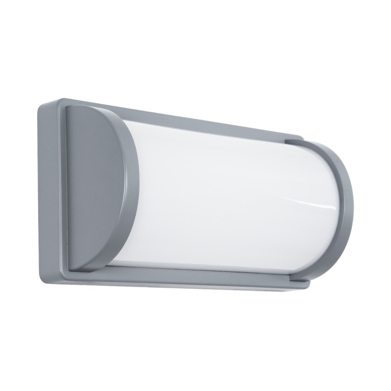 GLOBOSTAR® CELESTIAL 60695 Μοντέρνο Φωτιστικό Τοίχου - Απλίκα LED 15W 1575lm 120° AC 220-240V Αδιάβροχο IP65 Φυσικό Λευκό 4500K - Bridgelux SMD Chip - Γκρι Ματ - Μ26 x Π9 x Υ13.5cm - 3 Χρόνια Εγγύηση
