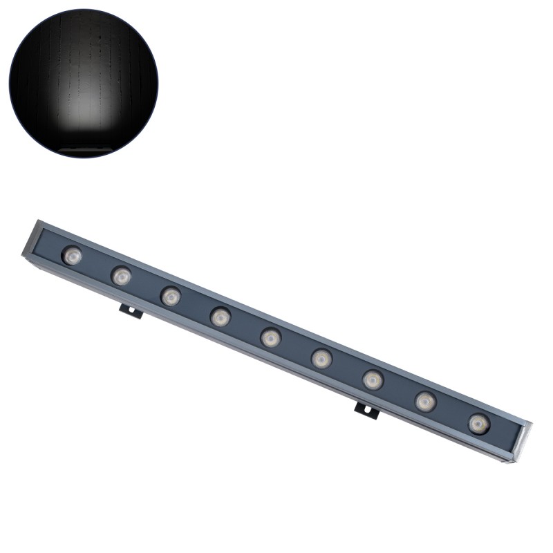 GLOBOSTAR® WASHERMARGO 90174 Μπάρα Φωτισμού Wall Washer LED 9W 1080lm 30° DC 24V Αδιάβροχο IP65 Ψυχρό Λευκό 6000K Dimmable - Bridgelux SMD Chip - Γκρι Ανθρακί - Μ50 x Π4 x Υ5cm - 3 Χρόνια Εγγύηση