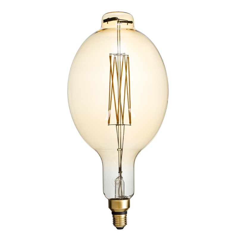 GLOBOSTAR® MANGOS 99166 Λάμπα E27 BT180 LED 8W 720lm 360° AC 220-240V IP20 Ultra Θερμό Λευκό 2200K Dimmable - Long Filament Chip - Μελί - Μ18 x Π18 x Υ39cm - 3 Χρόνια Εγγύηση